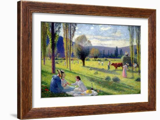 The Harvest, 1895-Henri Martin-Framed Giclee Print