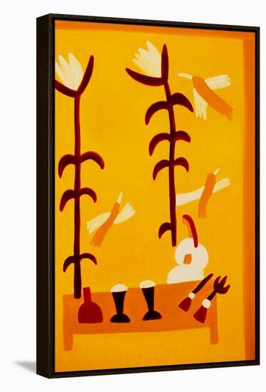 The harvest, 1997, (oil on linen)-Cristina Rodriguez-Framed Premier Image Canvas