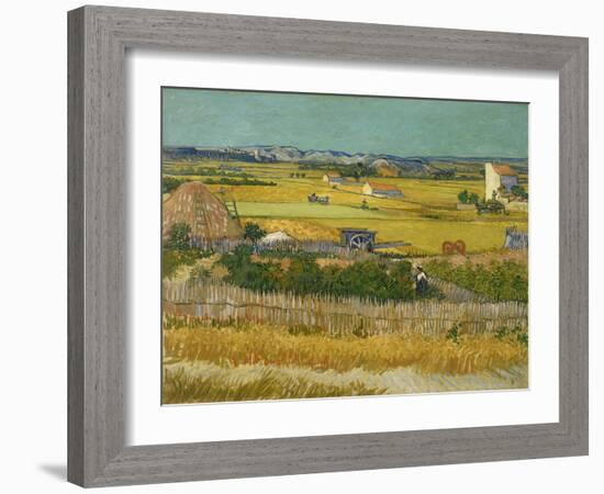 The Harvest. Arles, June 1888-Vincent van Gogh-Framed Giclee Print