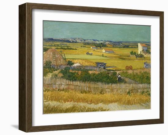 The Harvest. Arles, June 1888-Vincent van Gogh-Framed Giclee Print