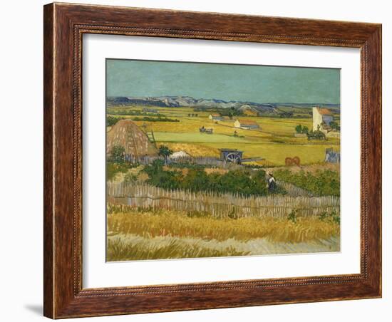 The Harvest. Arles, June 1888-Vincent van Gogh-Framed Giclee Print