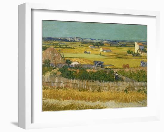 The Harvest. Arles, June 1888-Vincent van Gogh-Framed Giclee Print