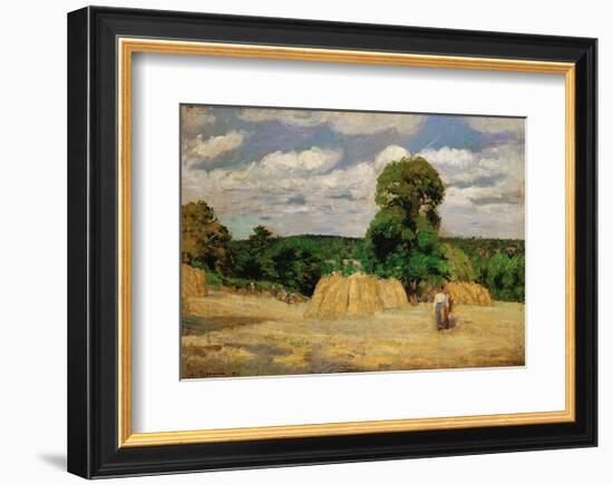 The Harvest, c.1876-Camille Pissarro-Framed Art Print