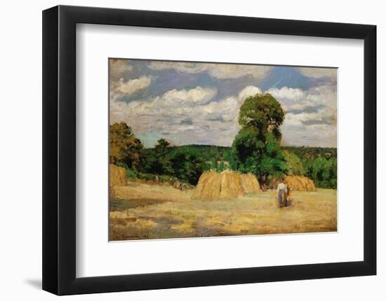 The Harvest, c.1876-Camille Pissarro-Framed Art Print