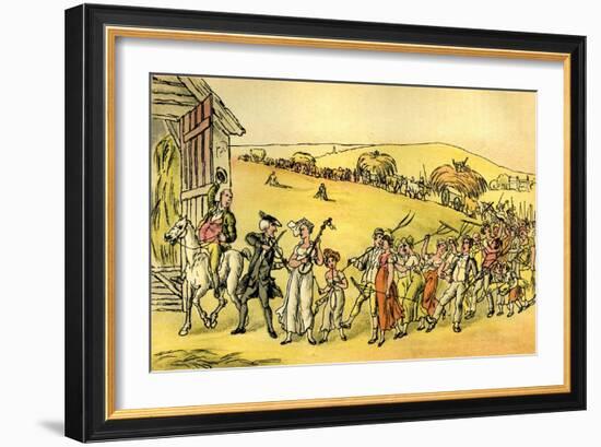 'The Harvest Home'-Thomas Rowlandson-Framed Giclee Print