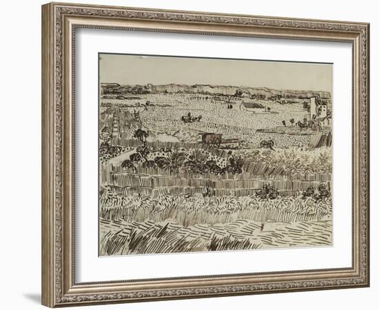 The Harvest in Provence (For Émile Bernar), 1888-Vincent van Gogh-Framed Giclee Print