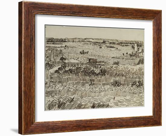 The Harvest in Provence (For Émile Bernar), 1888-Vincent van Gogh-Framed Giclee Print