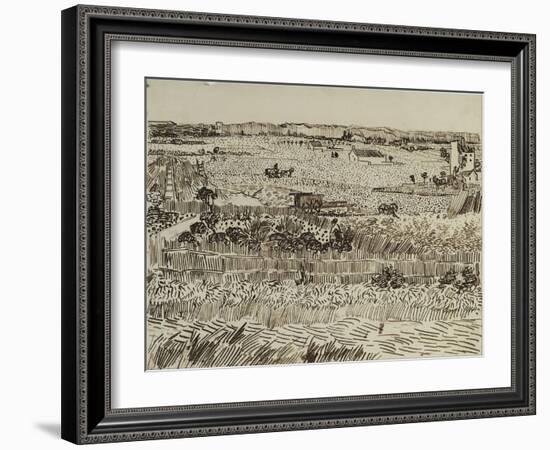 The Harvest in Provence (For Émile Bernar), 1888-Vincent van Gogh-Framed Giclee Print