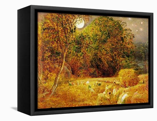 The Harvest Moon, 1833 (Oil on Paper Laid on Panel)-Samuel Palmer-Framed Premier Image Canvas