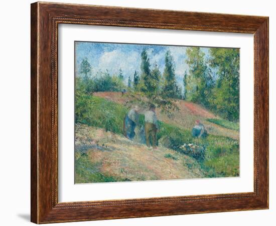 The Harvest, Pontoise, 1880-Camille Pissarro-Framed Giclee Print