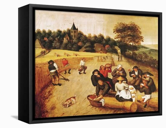 The Harvester's Meal-Pieter Brueghel the Younger-Framed Premier Image Canvas