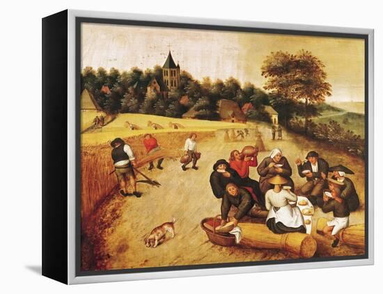 The Harvester's Meal-Pieter Brueghel the Younger-Framed Premier Image Canvas