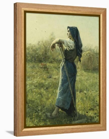 The Harvester-Jules Breton-Framed Premier Image Canvas