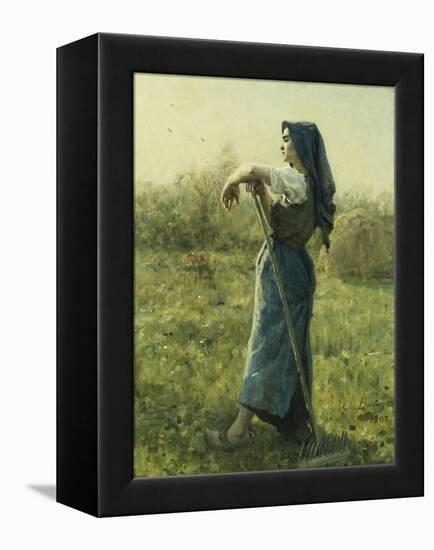 The Harvester-Jules Breton-Framed Premier Image Canvas