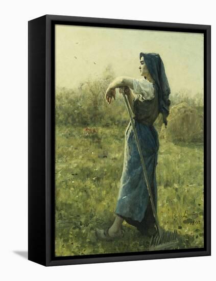 The Harvester-Jules Breton-Framed Premier Image Canvas