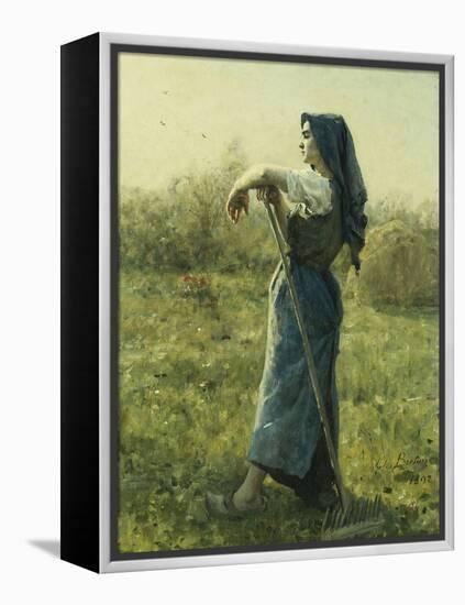 The Harvester-Jules Breton-Framed Premier Image Canvas