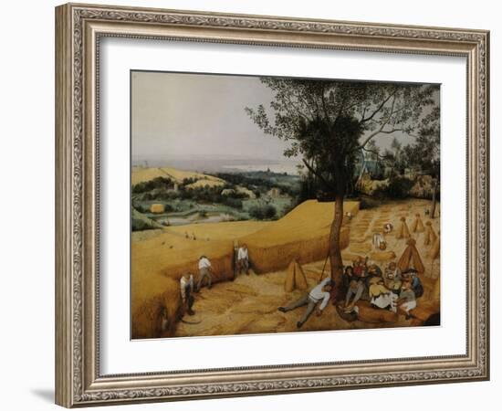 The Harvesters, 1565-Pieter the Elder Bruegel-Framed Giclee Print