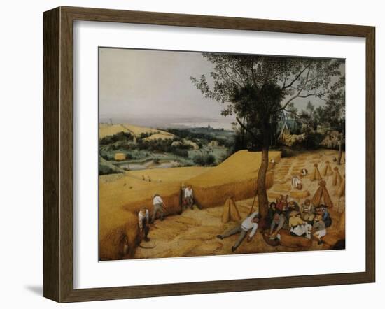 The Harvesters, 1565-Pieter the Elder Bruegel-Framed Giclee Print