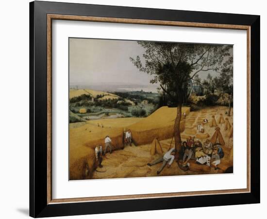 The Harvesters, 1565-Pieter the Elder Bruegel-Framed Giclee Print