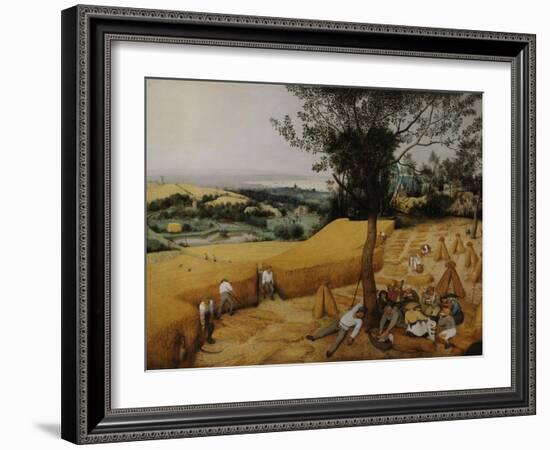 The Harvesters, 1565-Pieter the Elder Bruegel-Framed Giclee Print