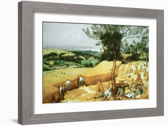 The Harvesters, 1565-Pieter Bruegel the Elder-Framed Giclee Print