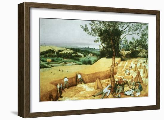 The Harvesters, 1565-Pieter Bruegel the Elder-Framed Giclee Print