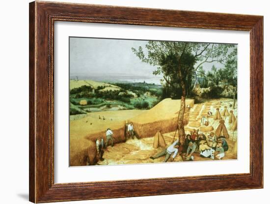 The Harvesters, 1565-Pieter Bruegel the Elder-Framed Giclee Print