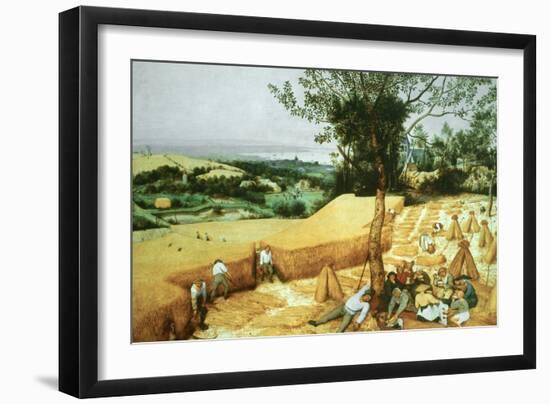 The Harvesters, 1565-Pieter Bruegel the Elder-Framed Giclee Print