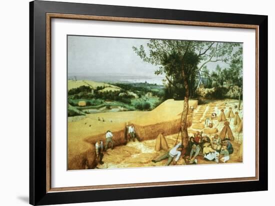 The Harvesters, 1565-Pieter Bruegel the Elder-Framed Giclee Print