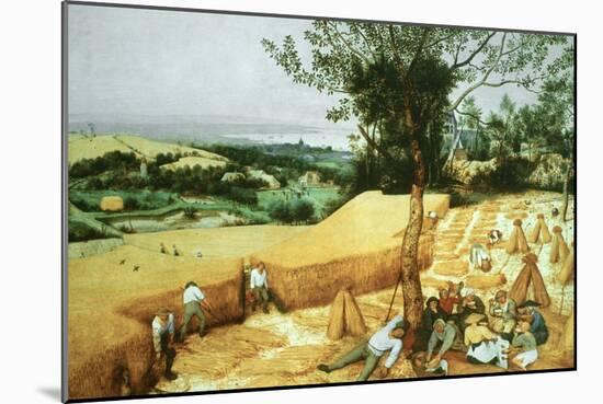 The Harvesters, 1565-Pieter Bruegel the Elder-Mounted Giclee Print