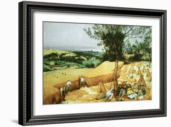 The Harvesters, 1565-Pieter Bruegel the Elder-Framed Giclee Print