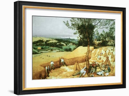 The Harvesters, 1565-Pieter Bruegel the Elder-Framed Giclee Print