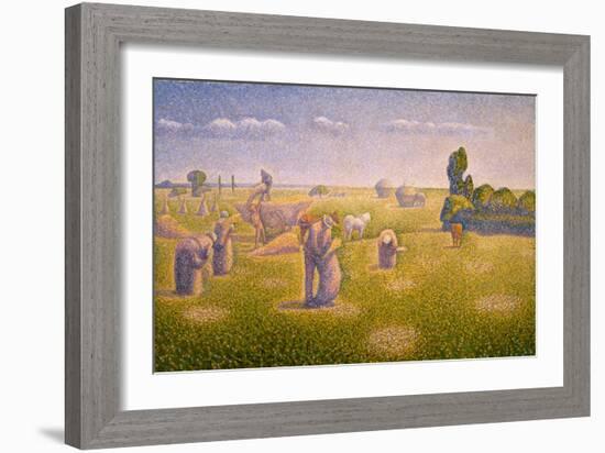 The Harvesters, 1892 (Oil on Canvas)-Charles Angrand-Framed Giclee Print