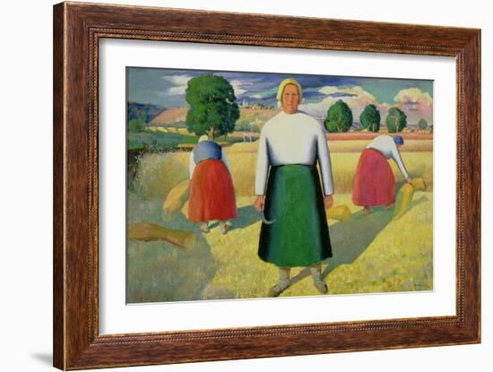 The Harvesters, 1909-10-Kasimir Malevich-Framed Giclee Print