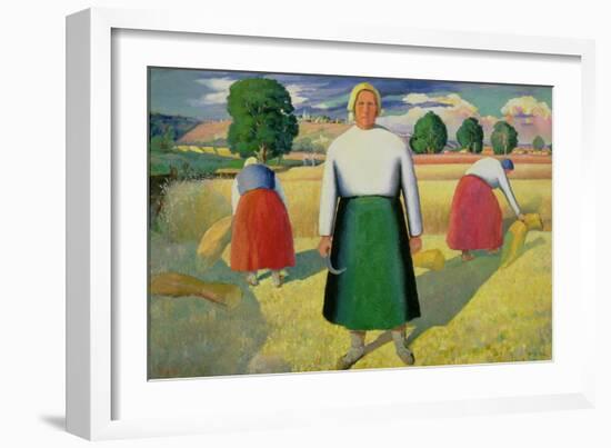 The Harvesters, 1909-10-Kasimir Malevich-Framed Giclee Print