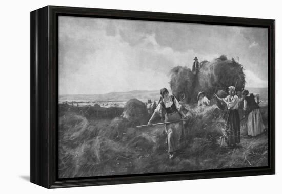 'The Harvesters', c1885, (1912)-Julien Dupre-Framed Premier Image Canvas