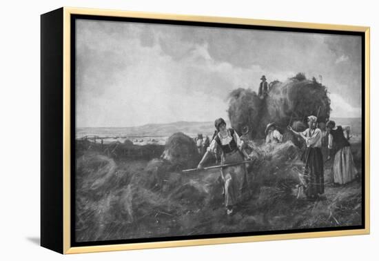 'The Harvesters', c1885, (1912)-Julien Dupre-Framed Premier Image Canvas