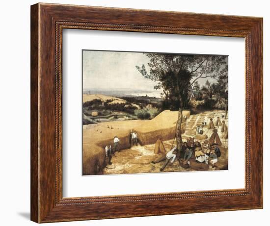 The Harvesters-Pieter Bruegel the Elder-Framed Art Print