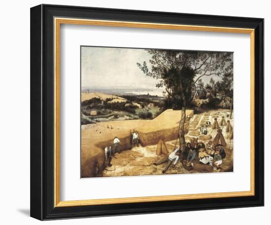 The Harvesters-Pieter Bruegel the Elder-Framed Art Print