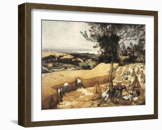 The Harvesters-Pieter Bruegel the Elder-Framed Art Print