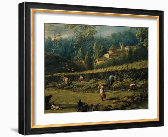 The Harvesting, Detail from the Summer-Antonio Diziani-Framed Giclee Print