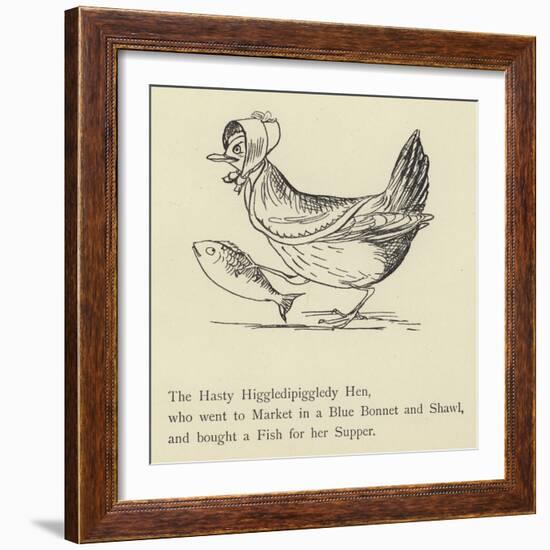 The Hasty Higgledipiggledy Hen-Edward Lear-Framed Giclee Print