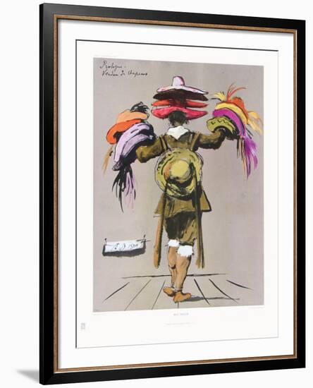 The Hat-Seller-E. Bermann-Framed Collectable Print