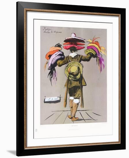 The Hat-Seller-E. Bermann-Framed Collectable Print