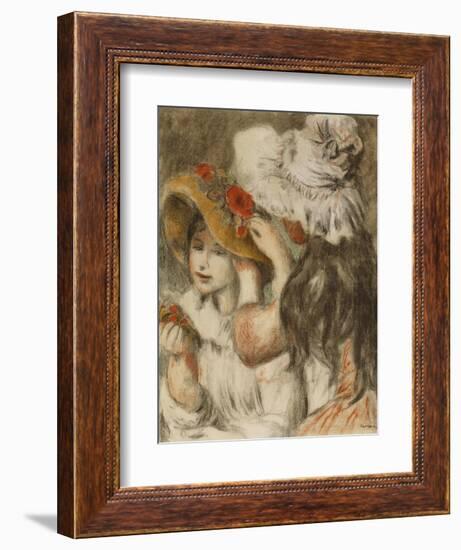 The Hatpin; Le Chapeau Epingle-Pierre-Auguste Renoir-Framed Giclee Print