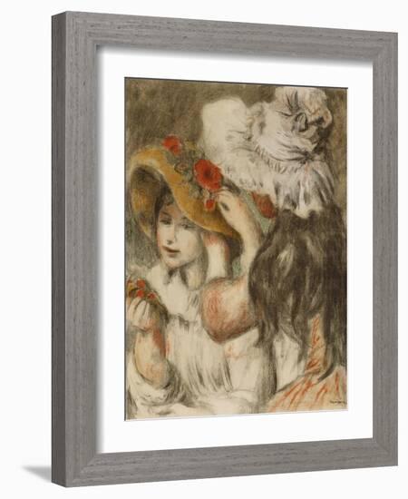 The Hatpin; Le Chapeau Epingle-Pierre-Auguste Renoir-Framed Giclee Print