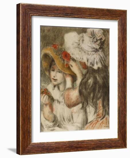 The Hatpin; Le Chapeau Epingle-Pierre-Auguste Renoir-Framed Giclee Print