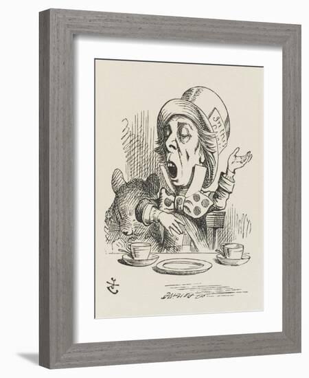 The Hatter Sings-John Tenniel-Framed Art Print