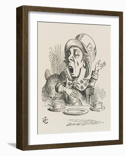 The Hatter Sings-John Tenniel-Framed Art Print