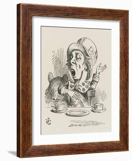 The Hatter Sings-John Tenniel-Framed Art Print